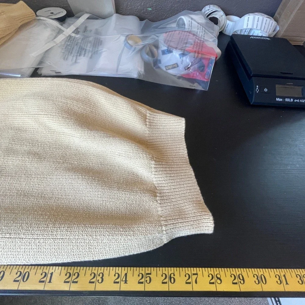 Ralph Lauren Chaps Mens Old Money Crew Neck Cotton Sweater Butter‎ Yellow Large